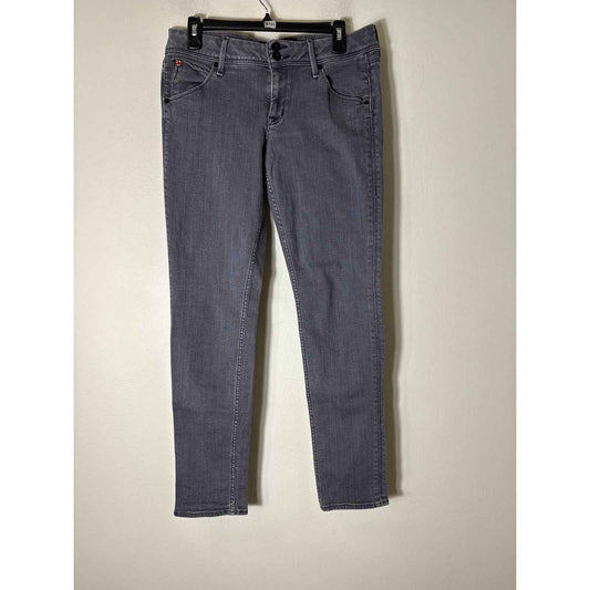 Hudson Black Denim Straight Leg Jeans Sz 30