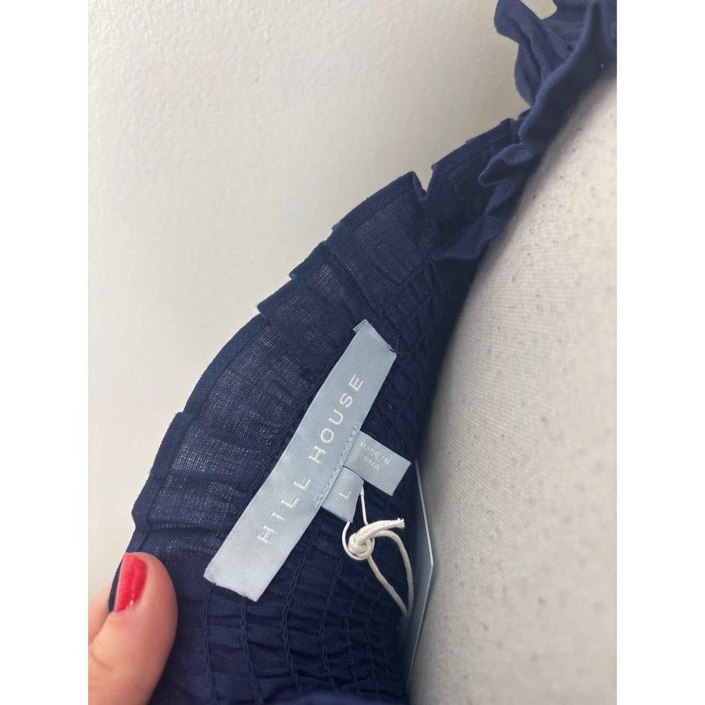NWT Hill House Navy Paz Top Sz L