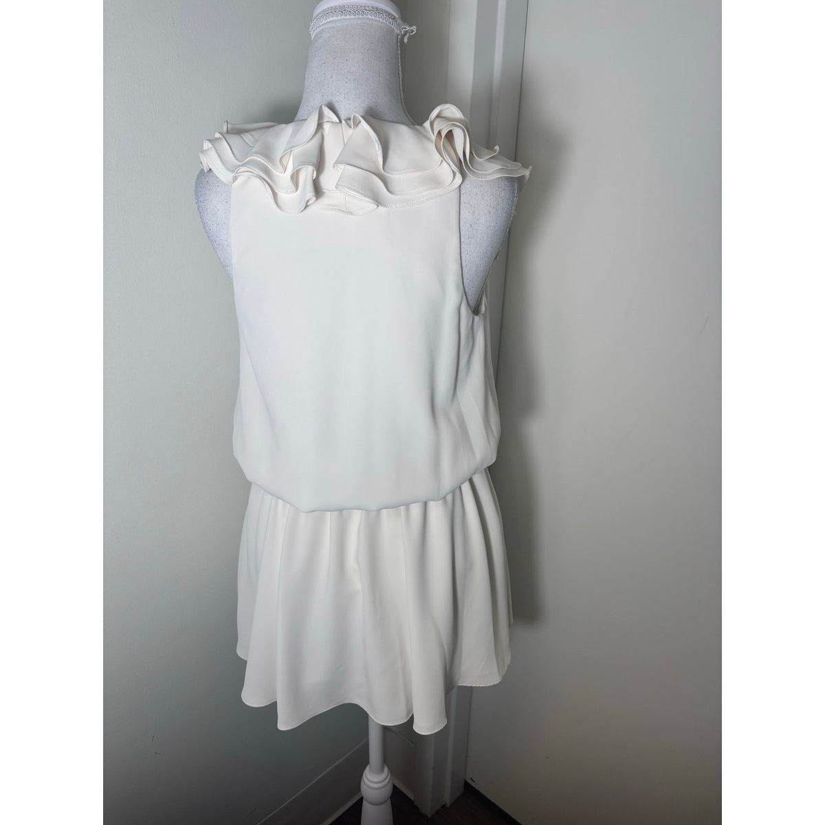 Amanda Uprichard Off White Flutter Sleeve Knee Length Dress Sz XS