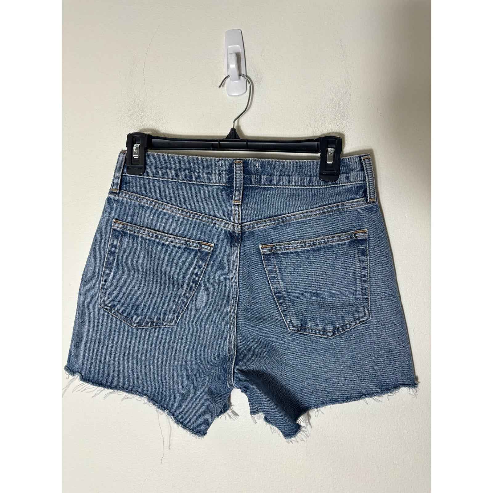 Agolde Blue Denim Button Fly Cutoffs Sz 23
