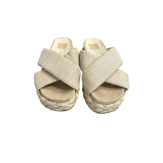 Dolce Vita Raffia Cross Top Sandals Sz 7