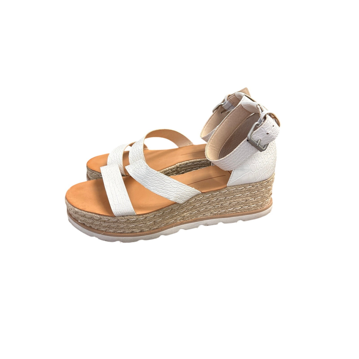 Dolce Vita White Liza Strappy Wedges Sz 10