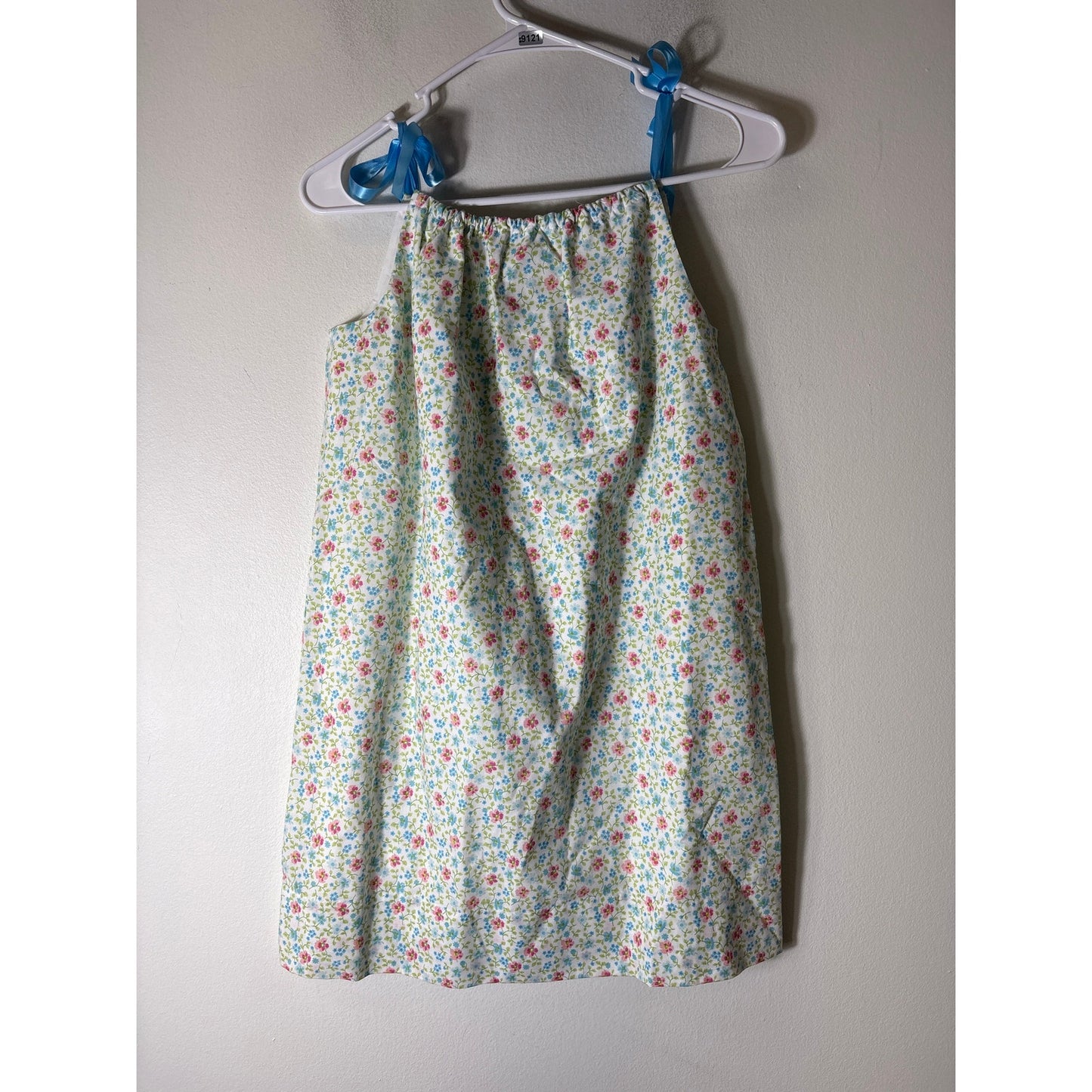 Girls Vintage Just in Cases Blue,Pink&Green pillowcase dress Sz4