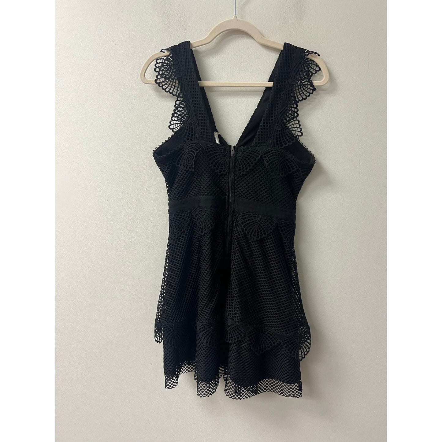 Shilla Black Lace Mini Dress Sz M