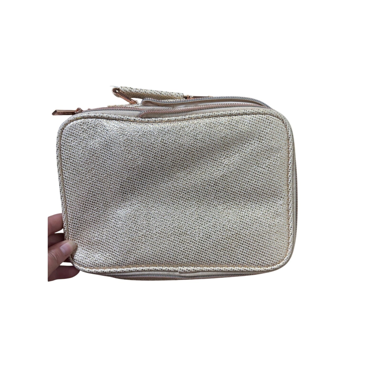 Pursen Gold Speckle Trinity Jewelry Case and Pursen Matching Jewelry Box