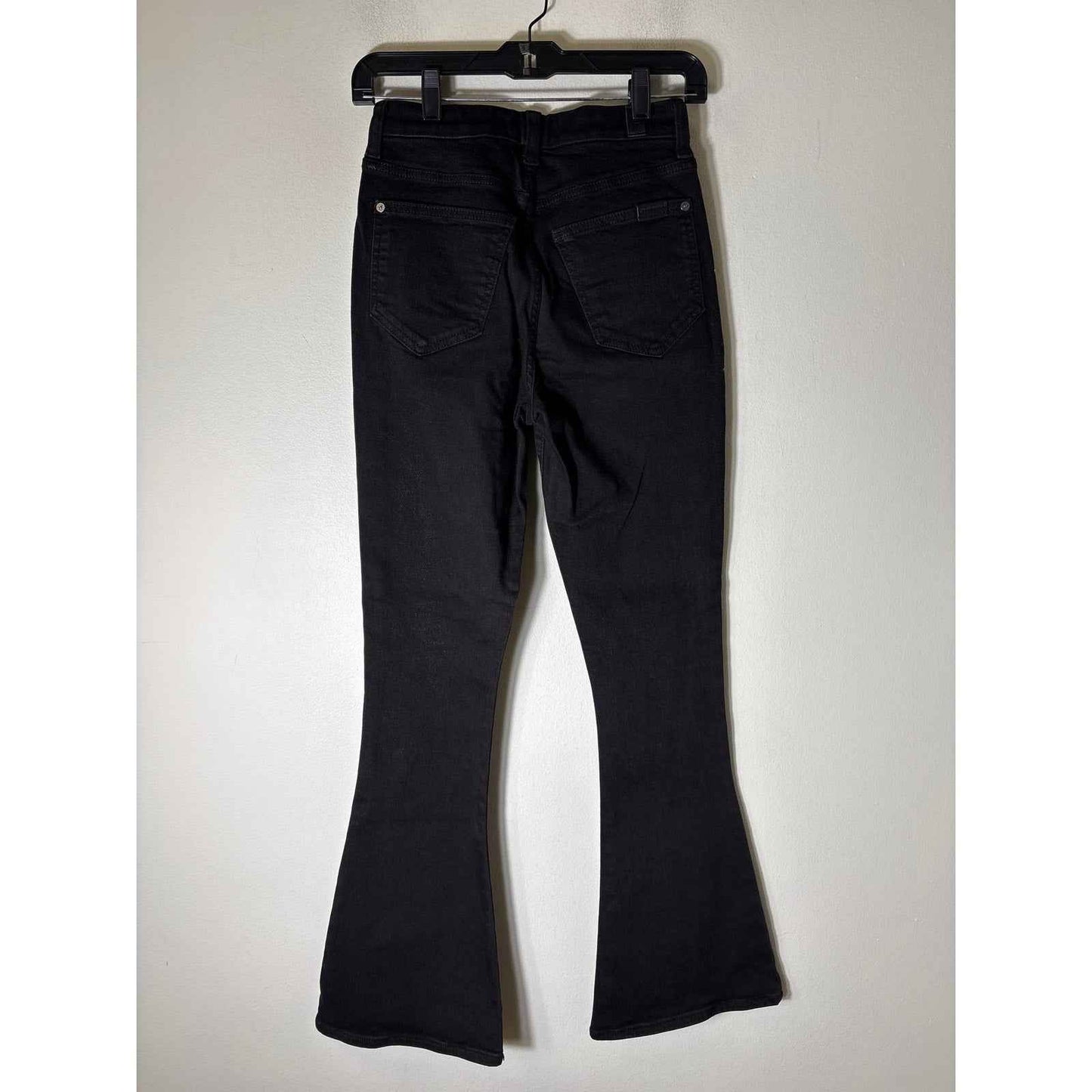 Seven For All Mankind Black Bootleg Denim Sz 26