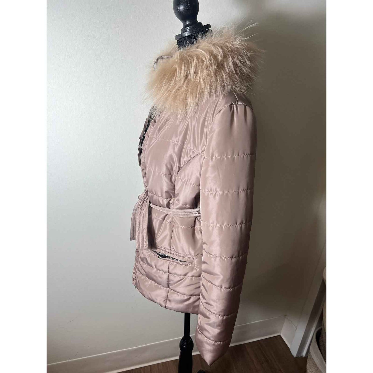 Dana Stein Tan Puffer Coat Sz M