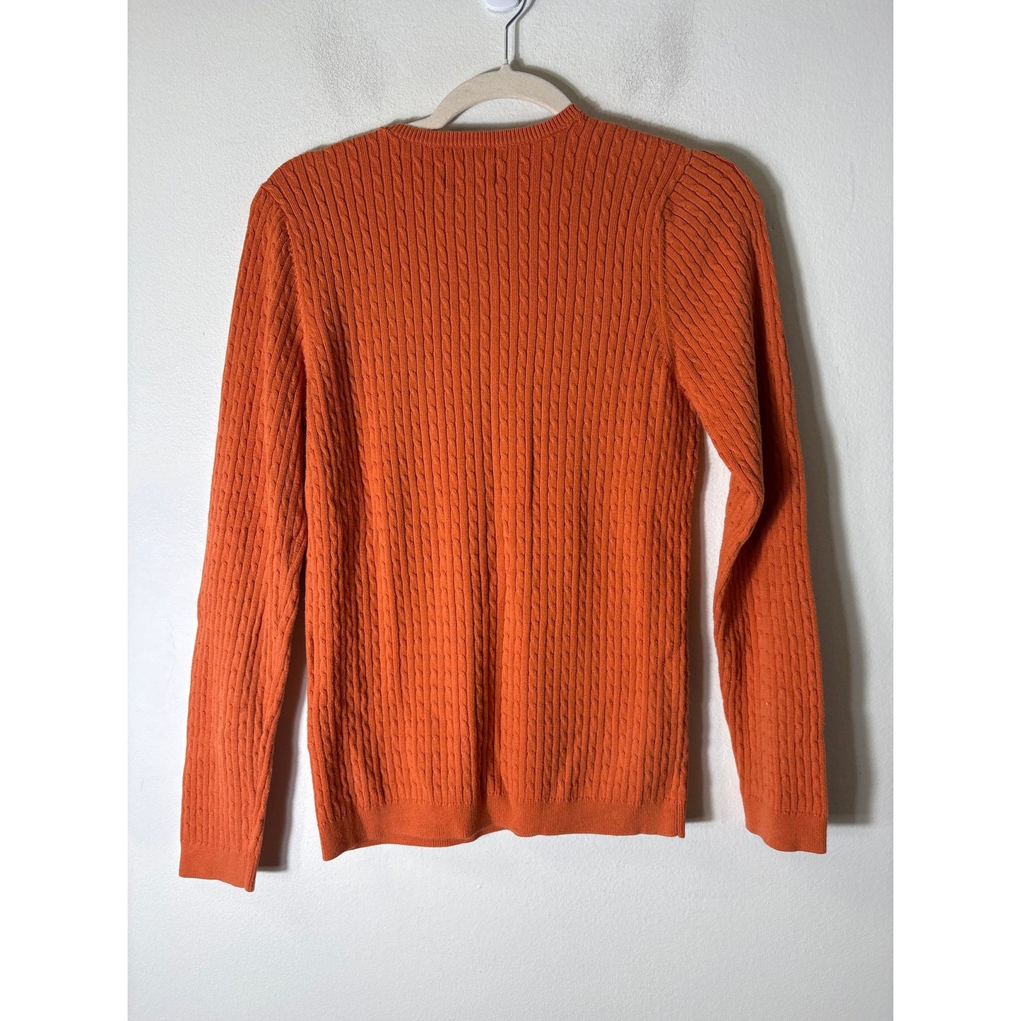 Duck Head Orange Cable Braid Pullover Sweater Sz M