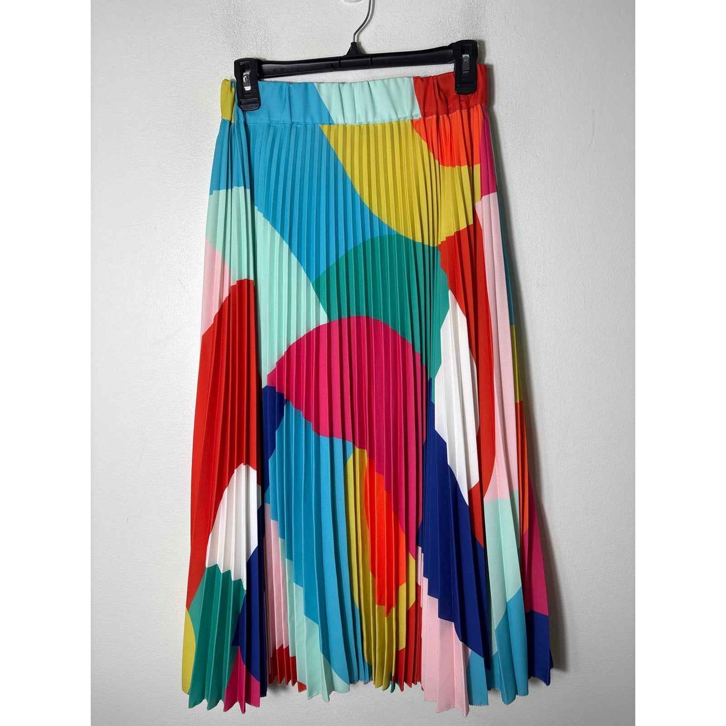Crosby Multi Color Geometric Design Accordian Pleat Skirt Sz S