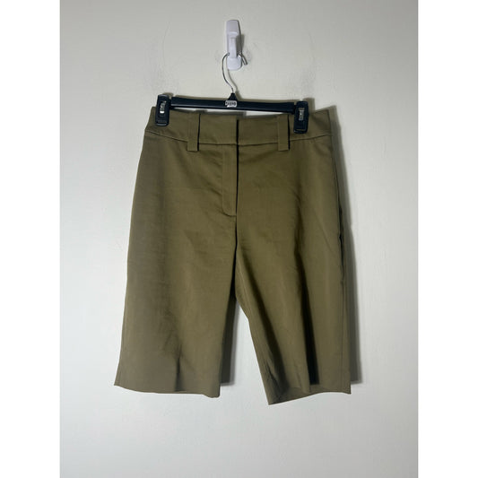 Elie Tahari Army Green Bermuda Shorts Sz 4
