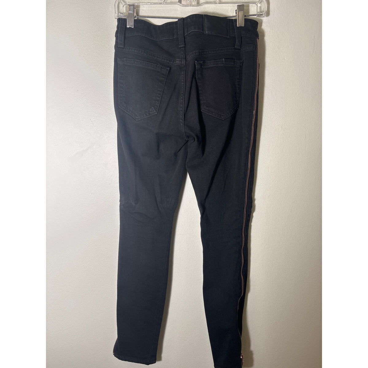 Joe's Jean Collection Black Denim Mid Rise Skinny Ankle Sz 25