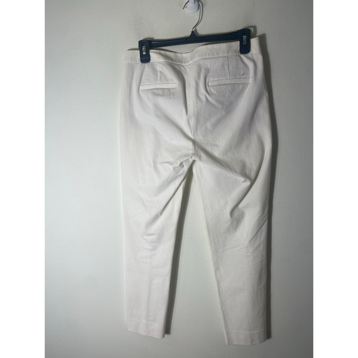 J. Crew Off White "Martie" Straight Leg Flat Front Ankle Pants Sz 6