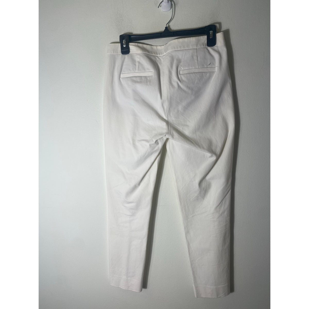 J. Crew Off White "Martie" Straight Leg Flat Front Ankle Pants Sz 6