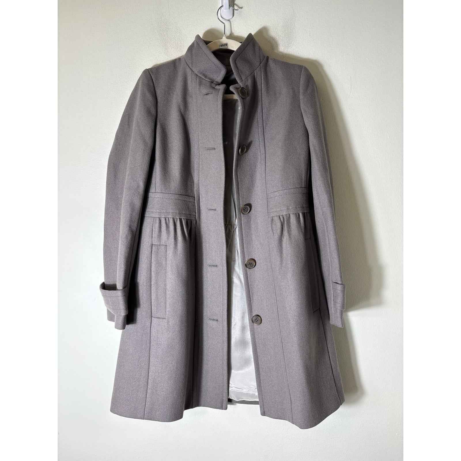 J.Crew Gray Wool Blend Winter Coat Sz 4