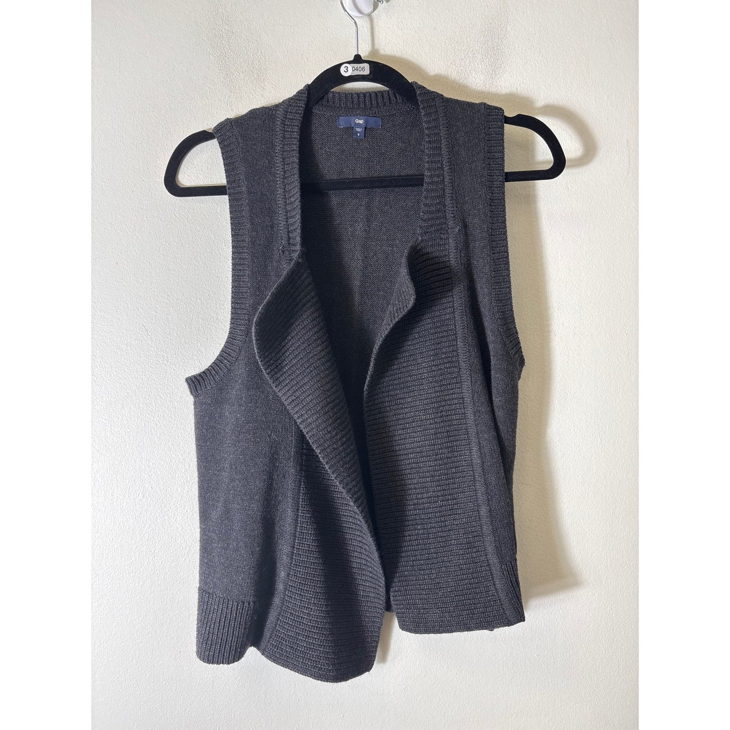 Gap Charcoal Sleevless Poncho Style Sweater Sz OS