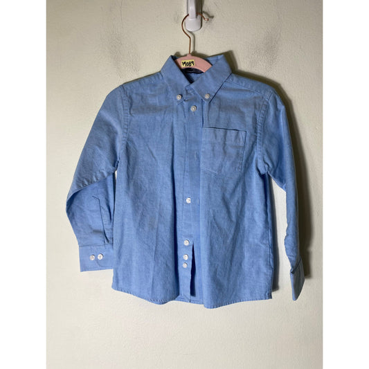 Izod Light Blue Button Up Boys Shirt Sz 5