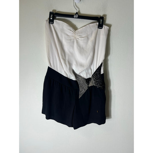 NWT Tt Strapless Black and White Romper Sz 2