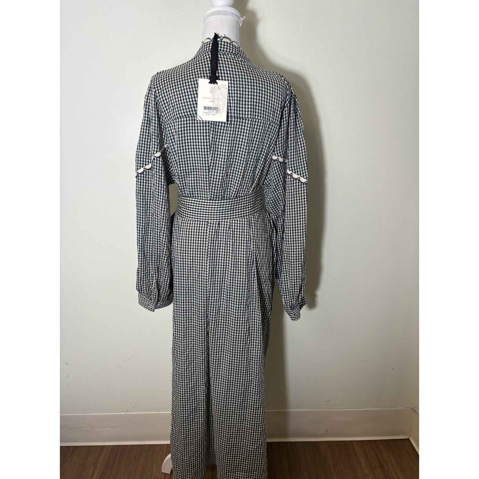 NWT Pomander Place Navy Gingham Jolene Dress Sz XL