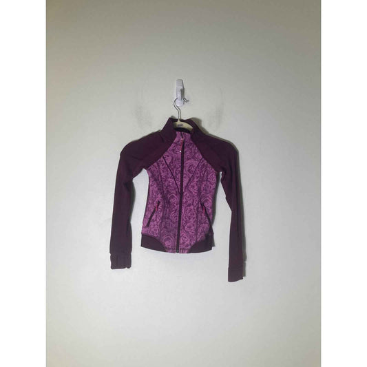 Girls Ivivva purple long sleeve Zip Up Athletic Jacket Sz 6
