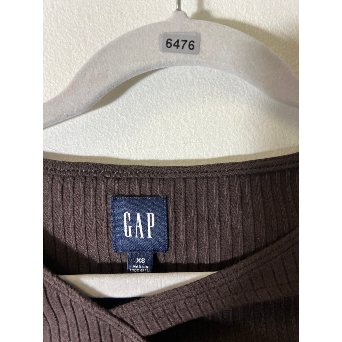 NWT Gap Brown Long Sleeve Ribbed Body Con Dress Sz XS
