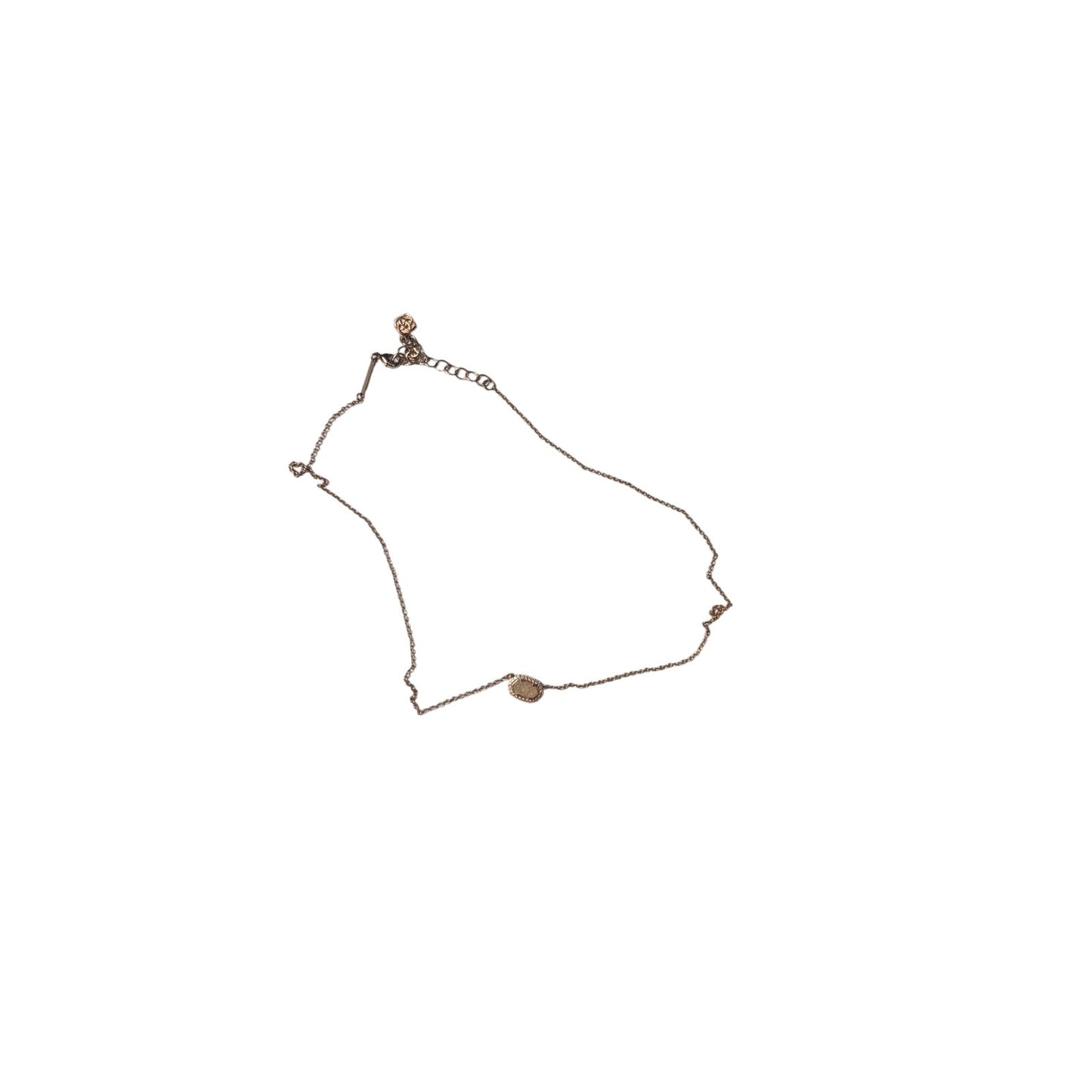 Kendra Scott Oblong Gem Necklace in Rose Gold