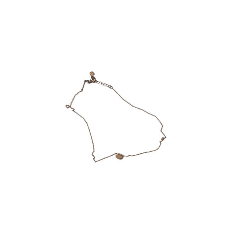 Kendra Scott Oblong Gem Necklace in Rose Gold