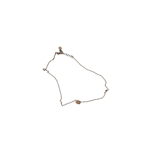 Kendra Scott Oblong Gem Necklace in Rose Gold