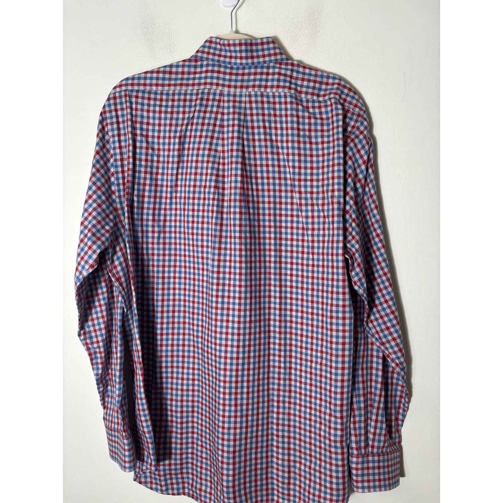 Mens Vineyard Vines Slim Fit Red and Blue Plaid Shirt Sz L