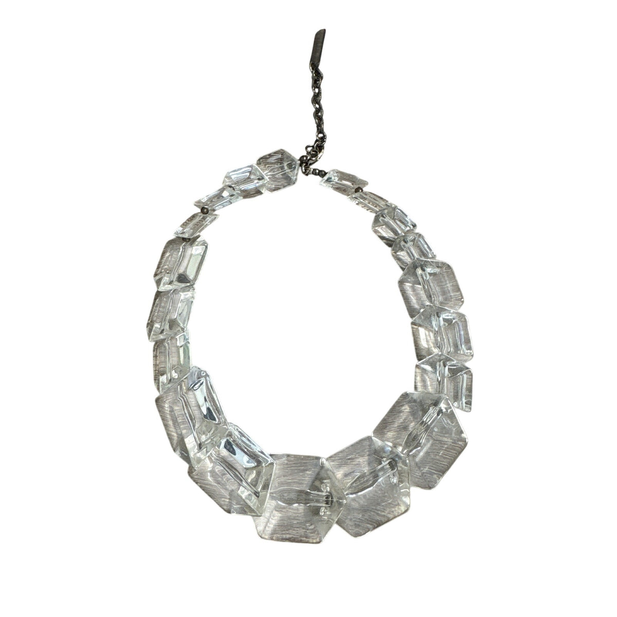 Lafayette 148 Clear Acrylic Necklace Length is 21"