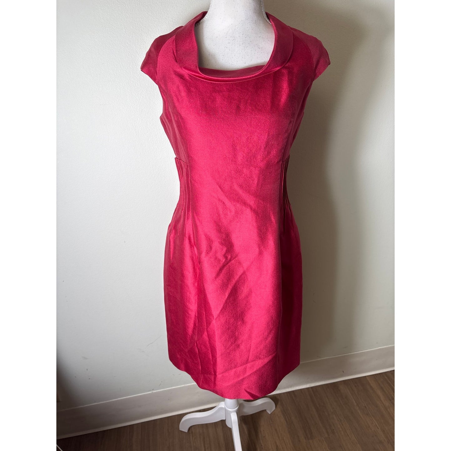 Armani Collezioni Red Cap Sleeve Knee Length Dress Sz 6