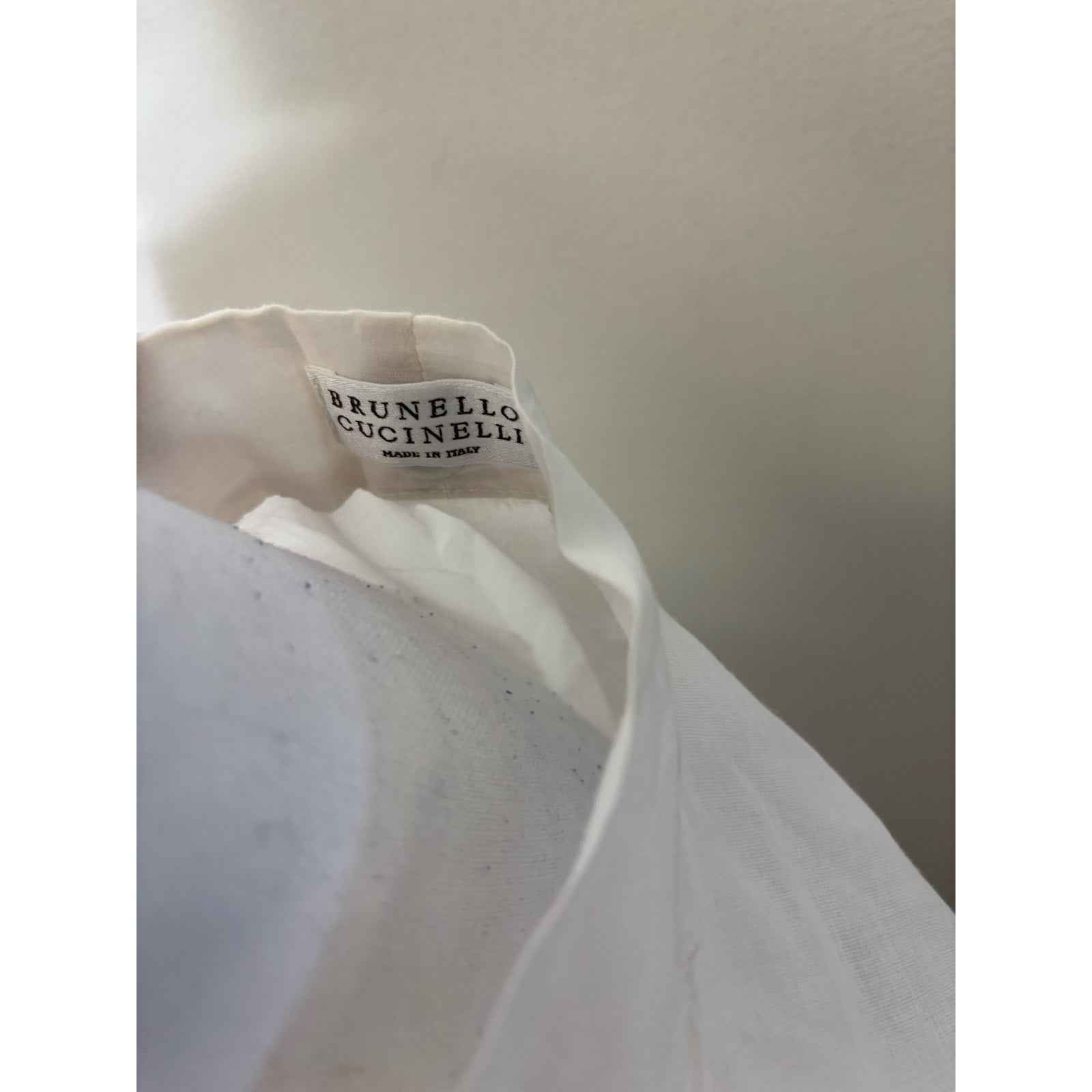 Brunello Cucinelli Off White Sleeveless Wrap Top Sz XS