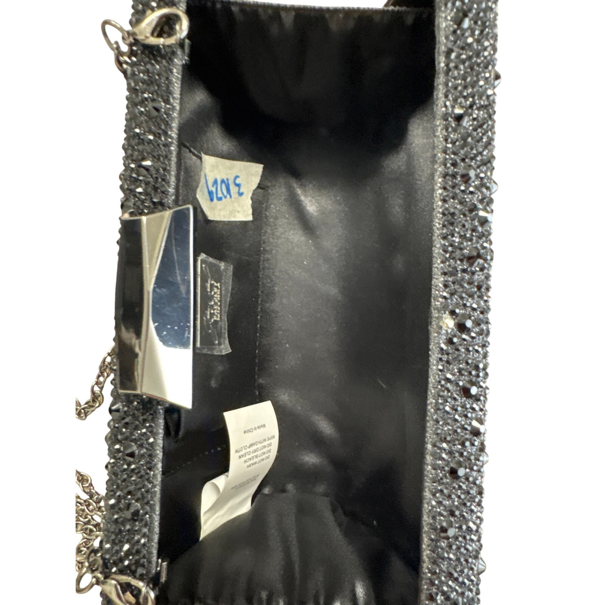 Jewel Black Beaded Cocktail Purse Sz 7.5"x4.5"