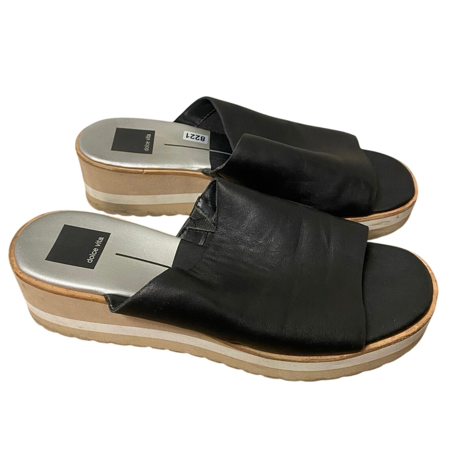 Dolce Vita Black Slides Sz 9