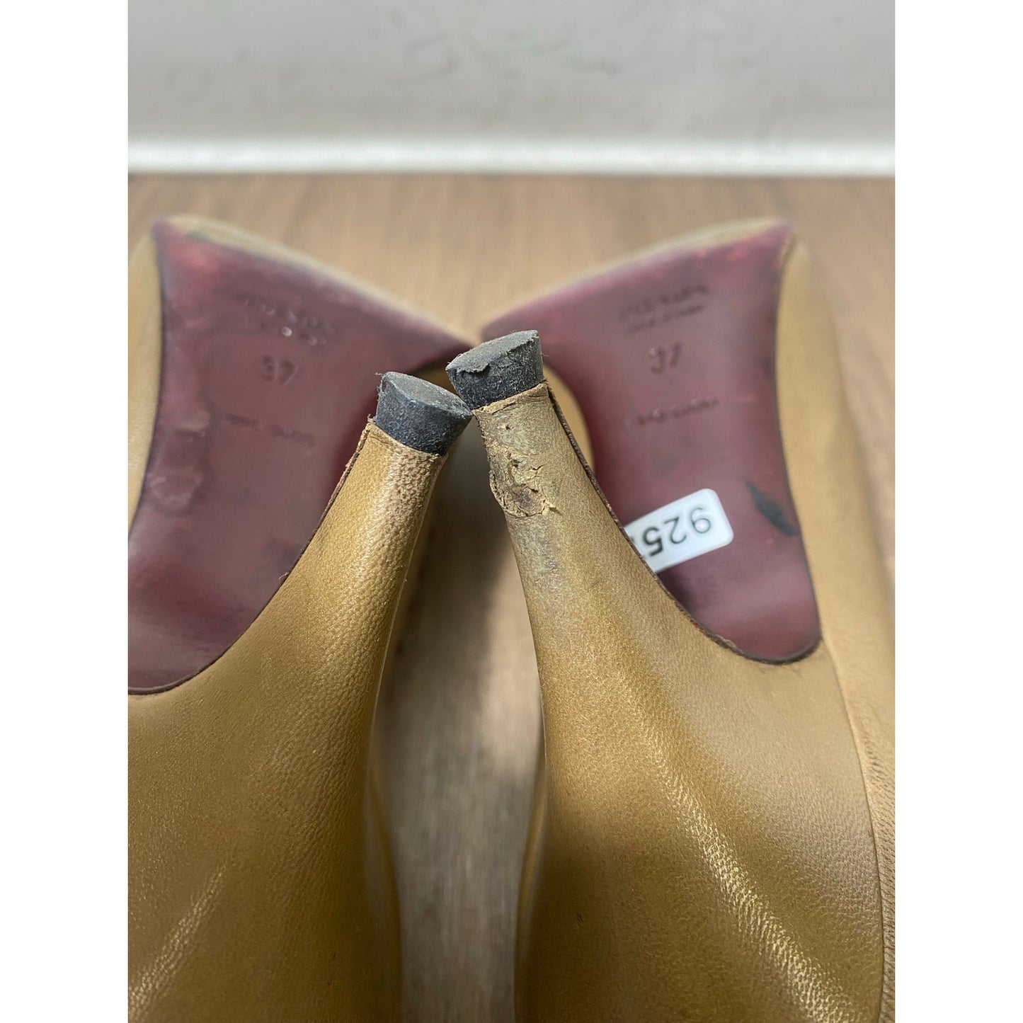 Vintage Prada Brown High Heel Pointy Toe Shoe sz 37 (6.5)