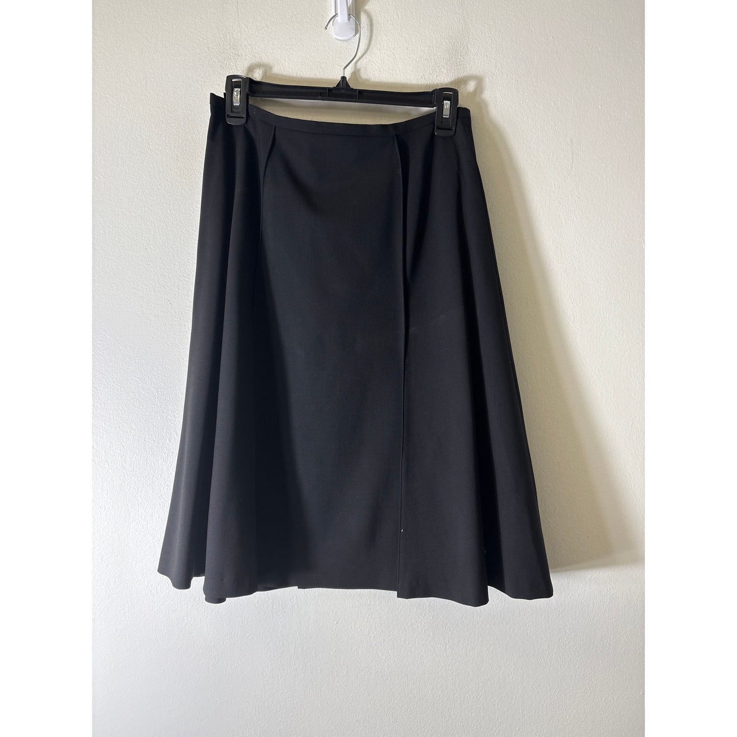 Barbara Bui Black A Line Pleated Wrap Skirt Sz 42 (10)