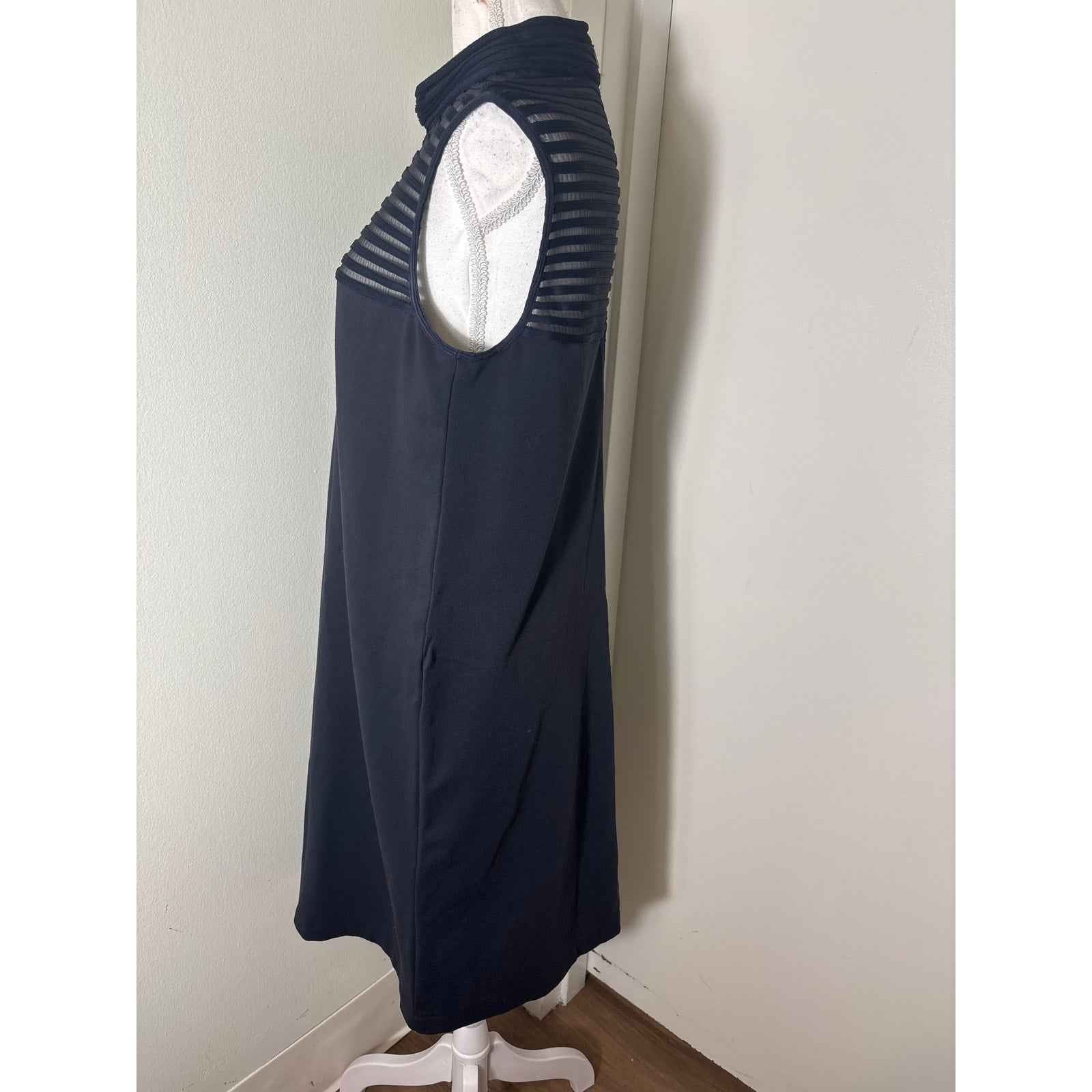 Lafayette 148 Navy Shift Dress Sz M