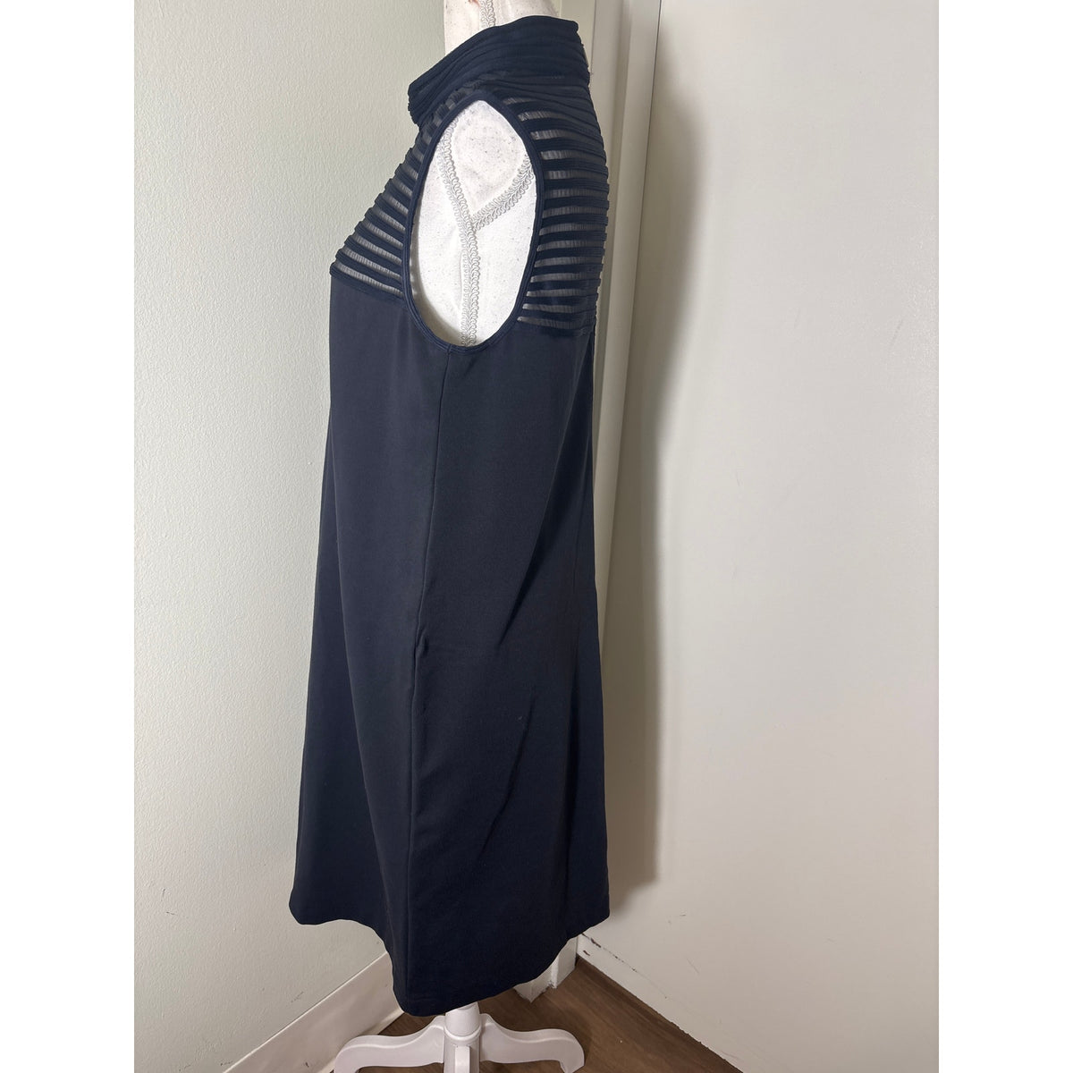 Lafayette 148 Navy Shift Dress Sz M