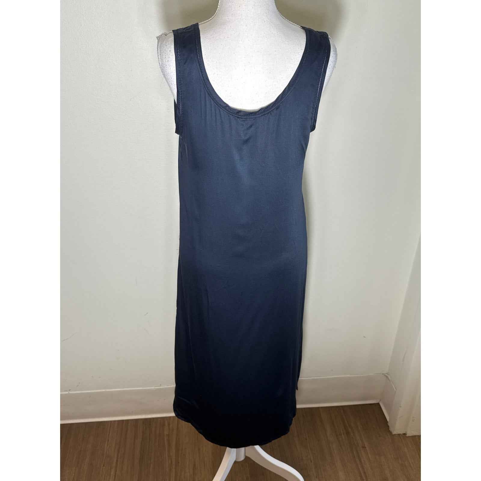 NWT Neu Nomads Navy Blue Silk Tank Dress Sz XS
