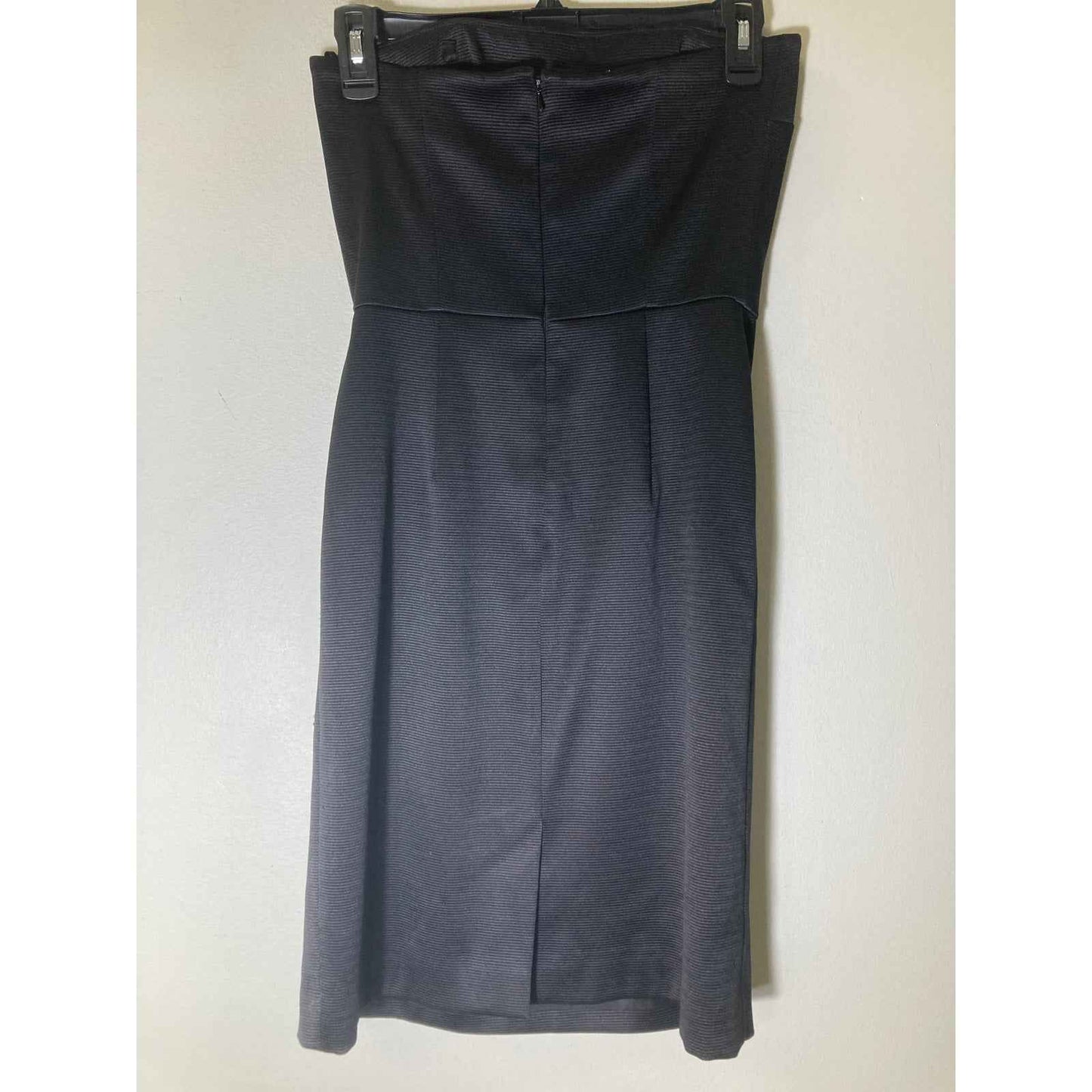 White House Black Market Black Strapless Knee Length Cocktail Dress Sz 00