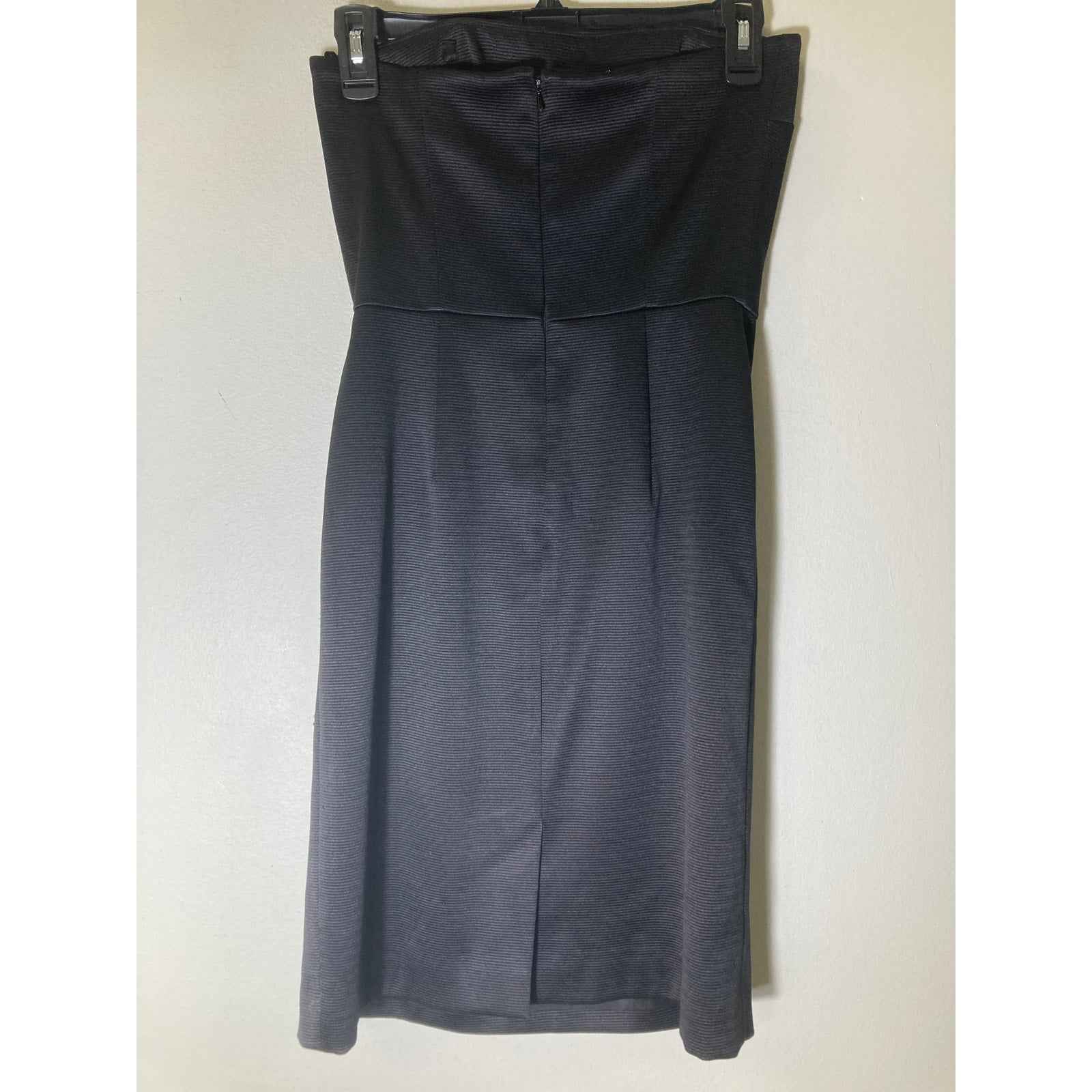 White House Black Market Black Strapless Knee Length Cocktail Dress Sz 00