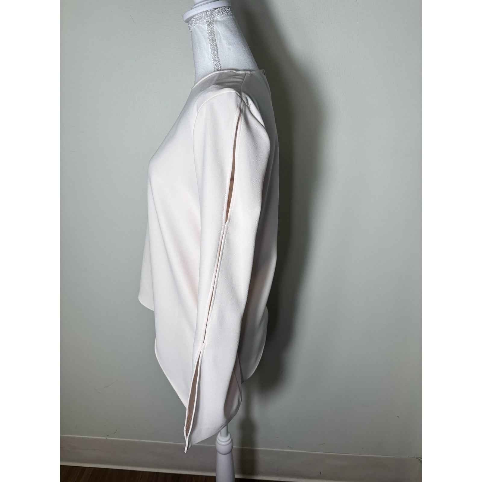 IRO Cream Asymmetrical Long sleeve Shirt Sz 34