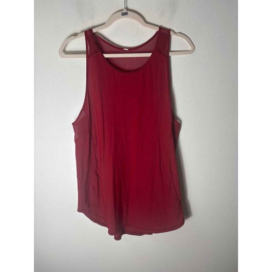Lululemon Crimson Red Sleeveless Athletic Top Sz L