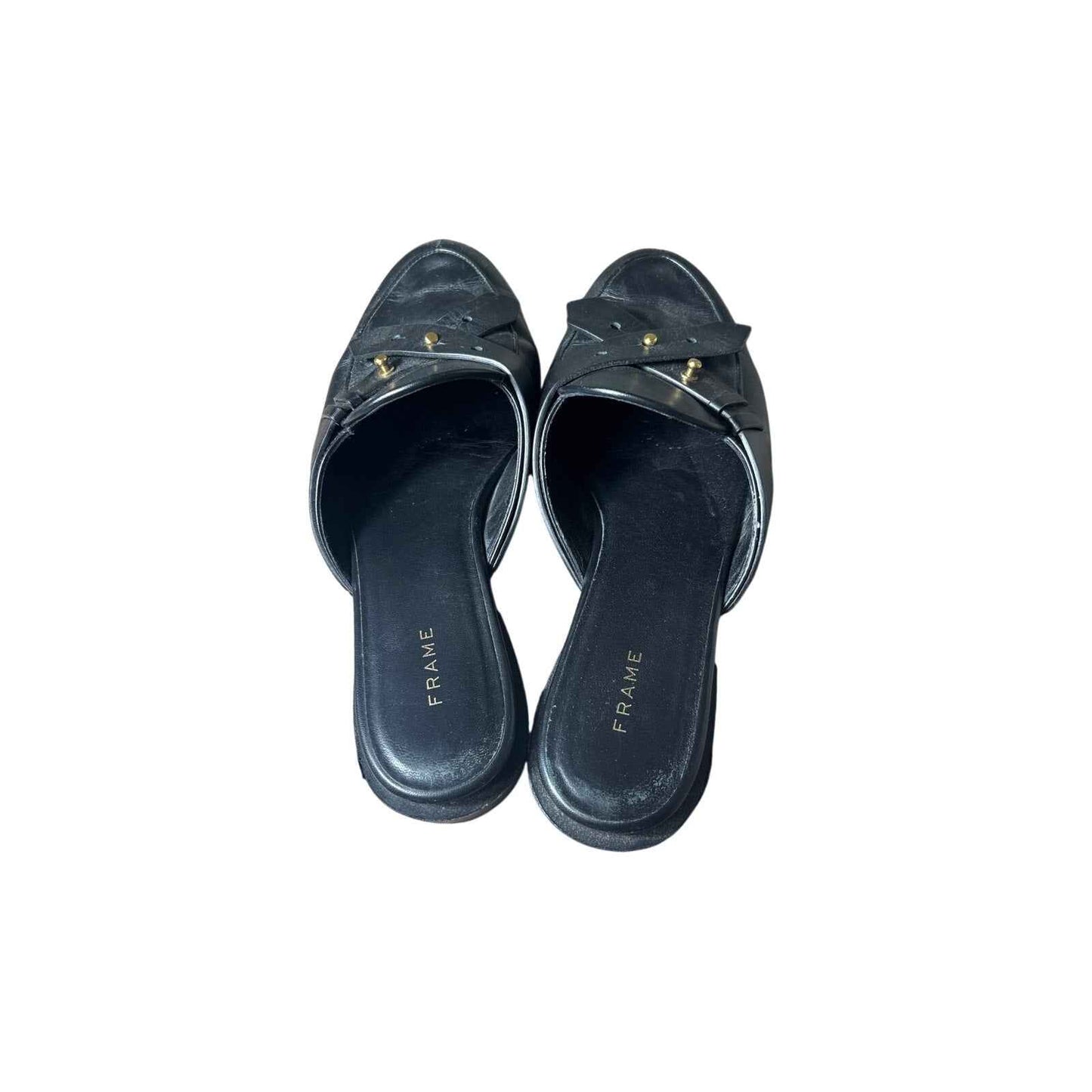 Frame Black Loafer Slide Ons Sz 39 (8.5)