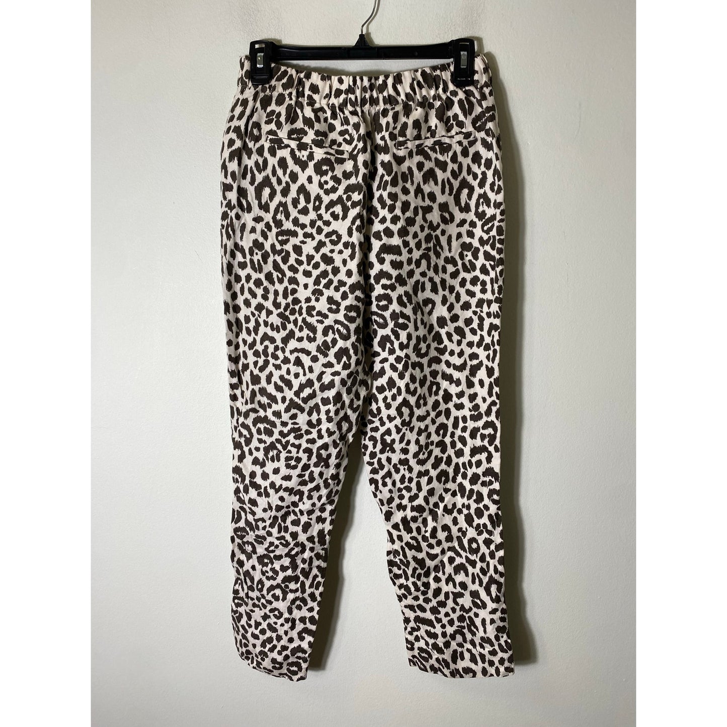 J. Crew Brown Animal Print Linen Blend Pants Sz 4T