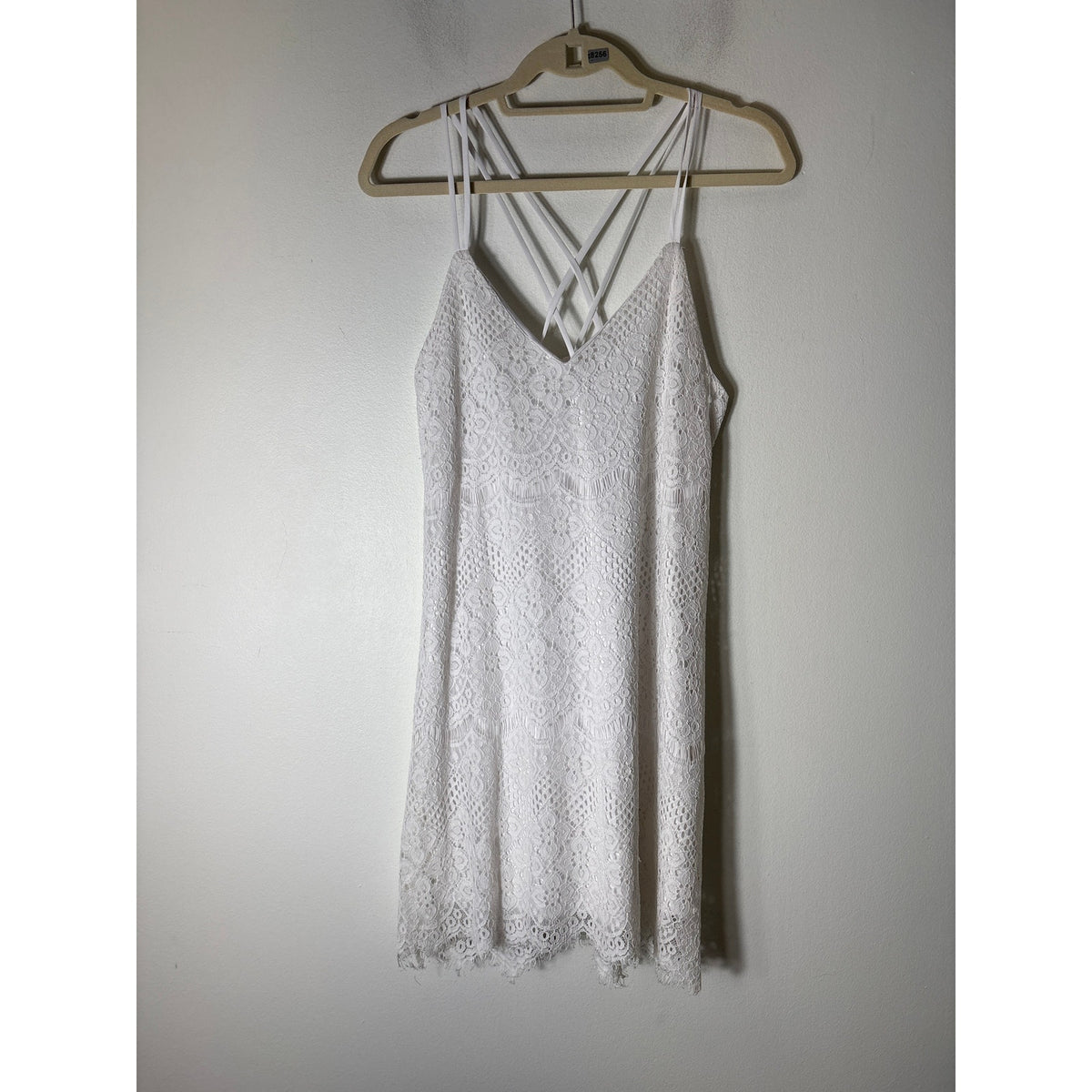 Miami White Lace Mini Dress Sz L
