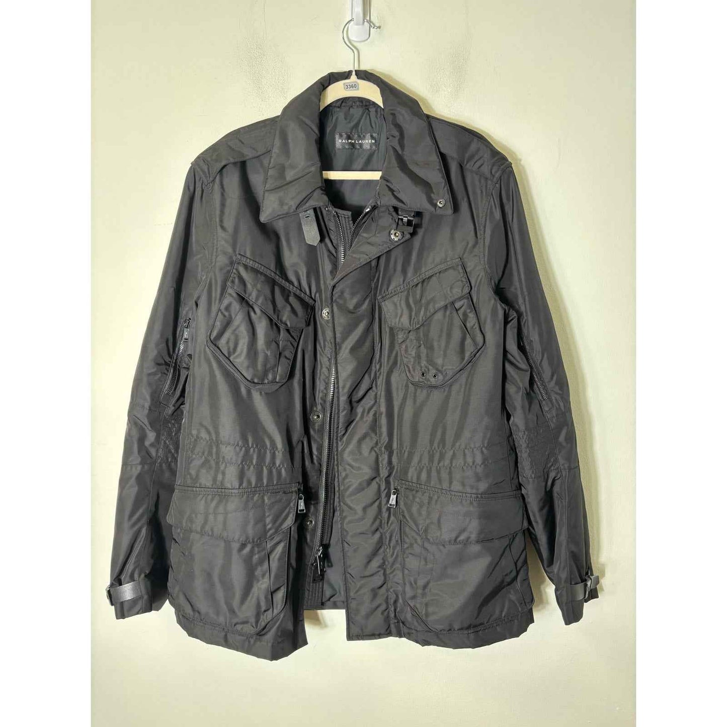 Men's Ralph Lauren Black Label Black Cargo Jacket Sz L