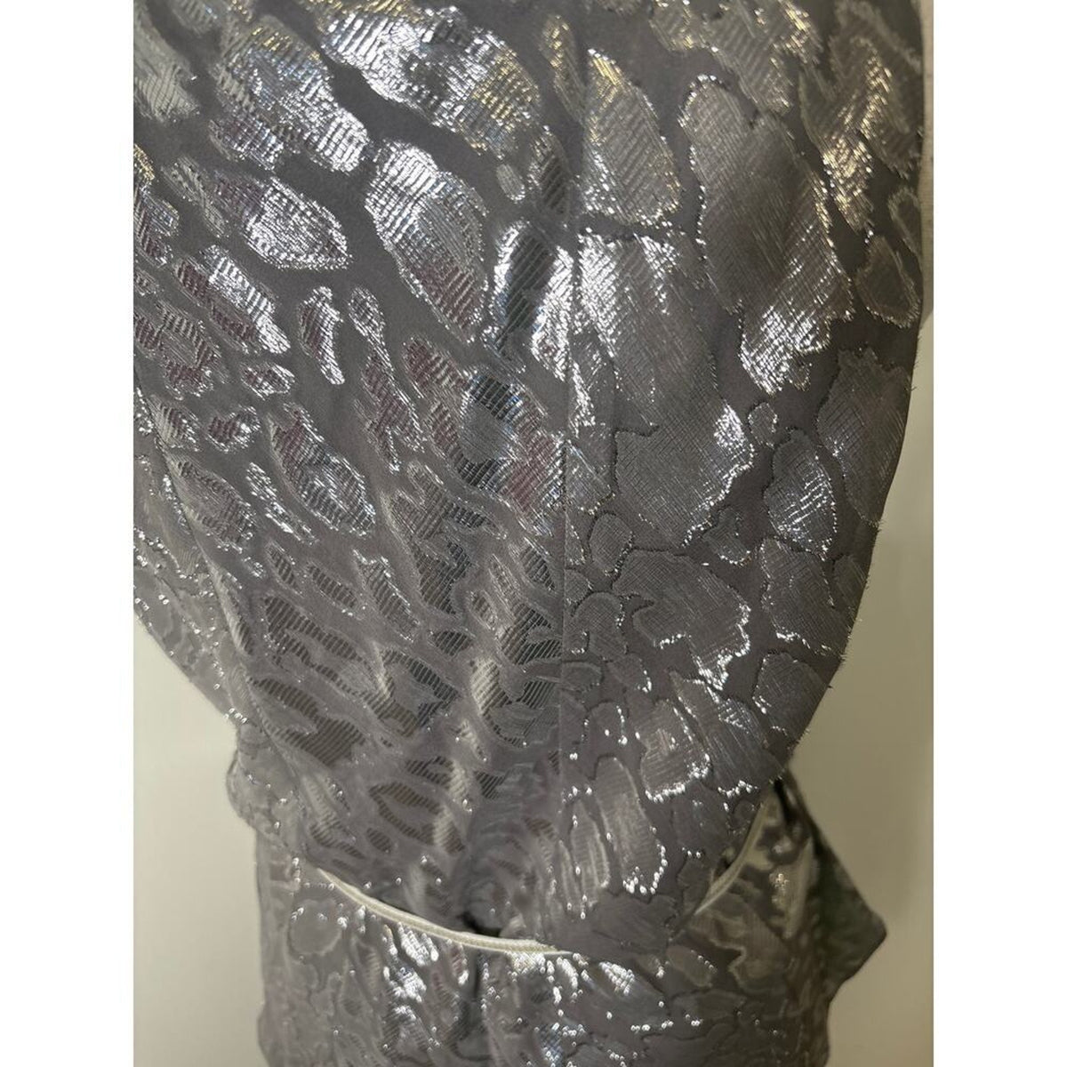 Etcetera Gray Silver Layered Sleeveless Top Size 14
