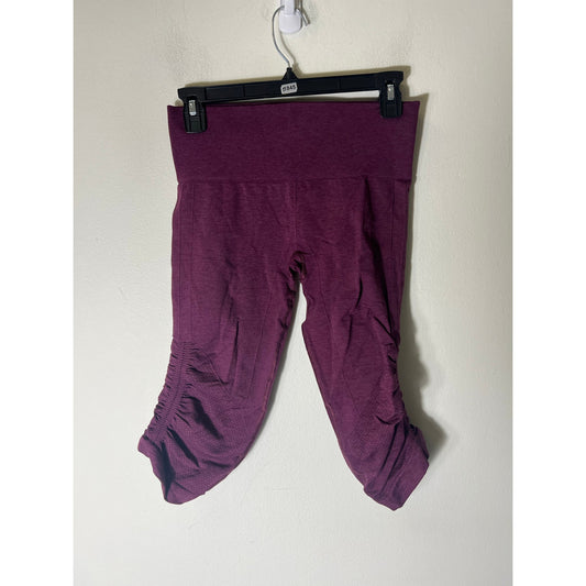 Lululemon Dark Purple Below the Knee Leggings with Ribbed Waistband Sz 6