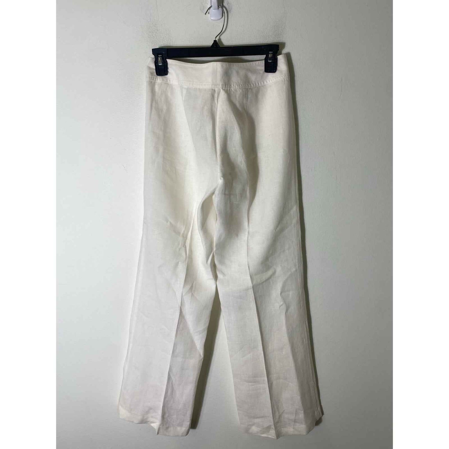 DKNYC Off White Linen Straight Leg Ankle Pants Sz 0