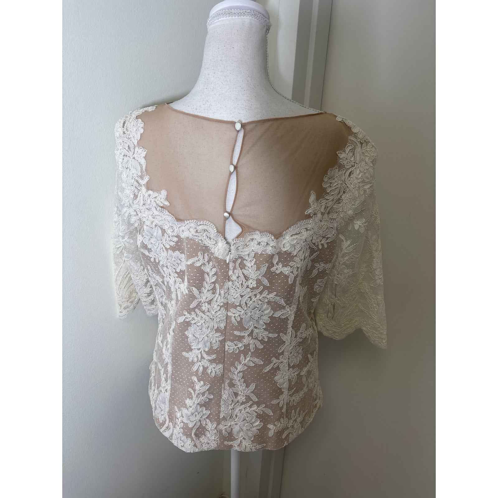 Rickey Freeman Terry Jon Champagne 2 Piece Floor Length Ball Skirt Sz 16